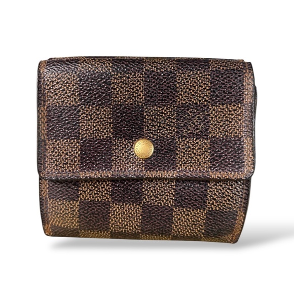 Authentic Louis Vuitton Damier Ebene French Compact Portefeuilles Trifold Wallet - Picture 1 of 9